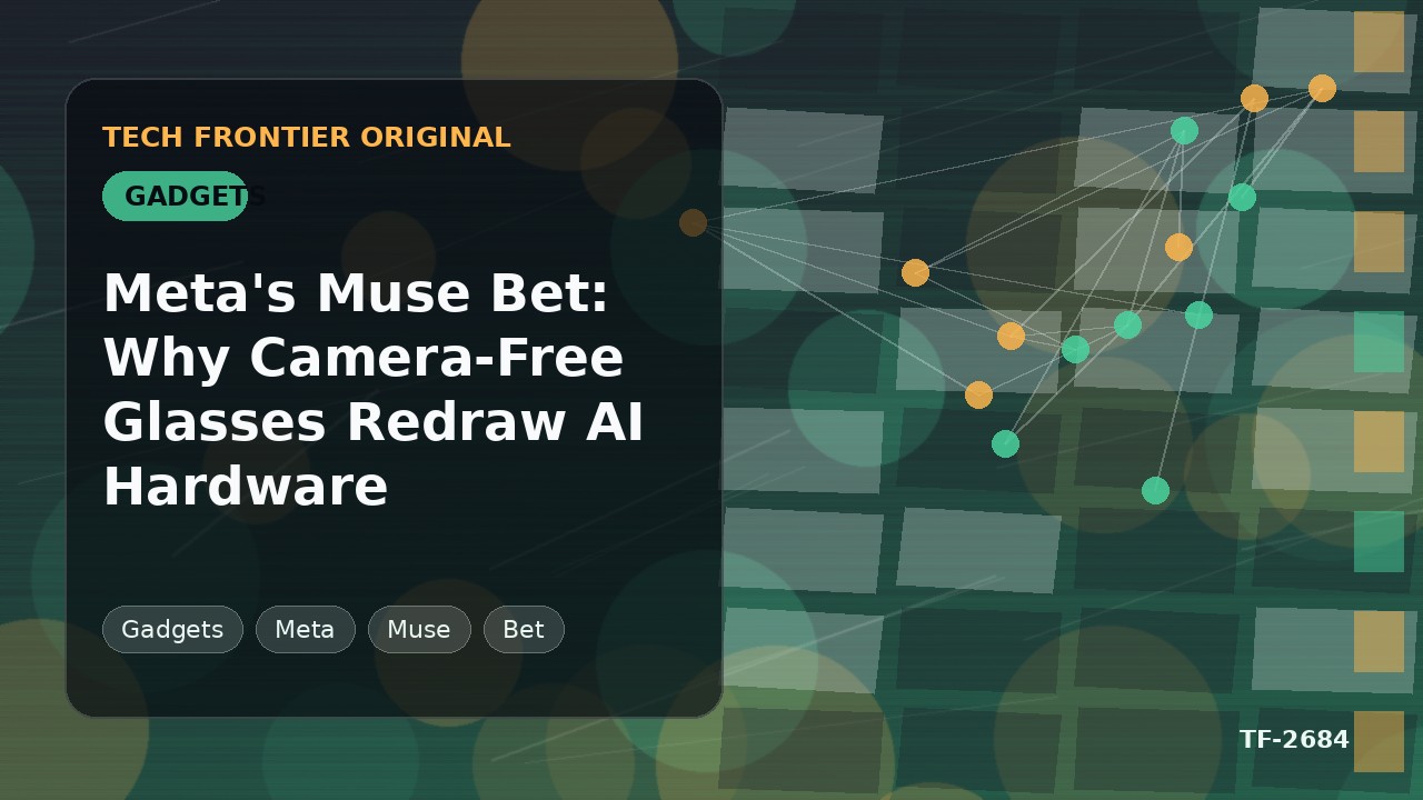Metaのムーズ戦略：カメラ非搭載グラスがAIハードウェアを再定義する理由