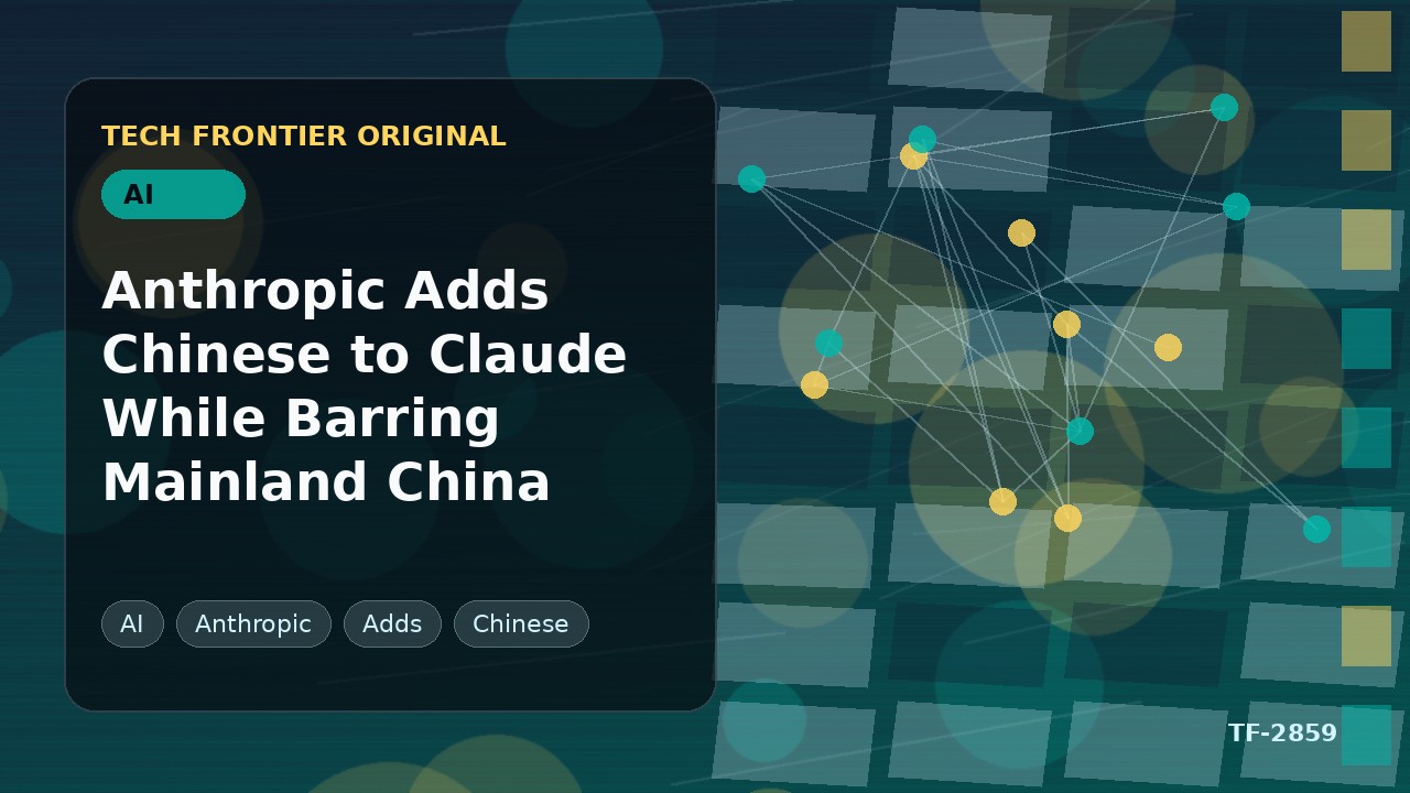 Anthropic、中国本土を遮断しながらClaudeに中国語を追加