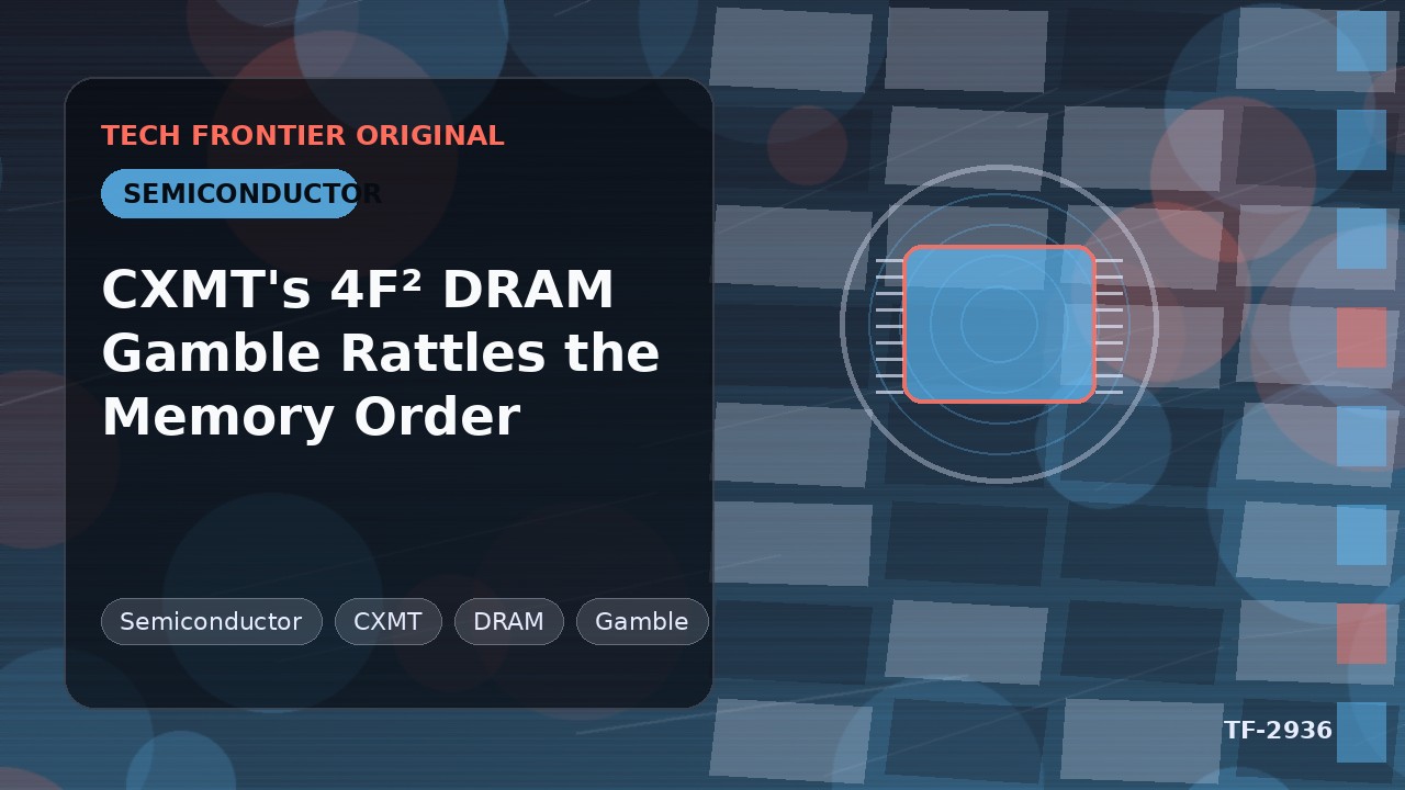 CXMTの4F² DRAM賭博がメモリ秩序を揺さぶる