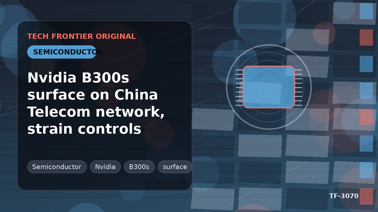 Nvidia B300がChina Telecomのネットワーク上に出現、輸出規制の限界が露呈