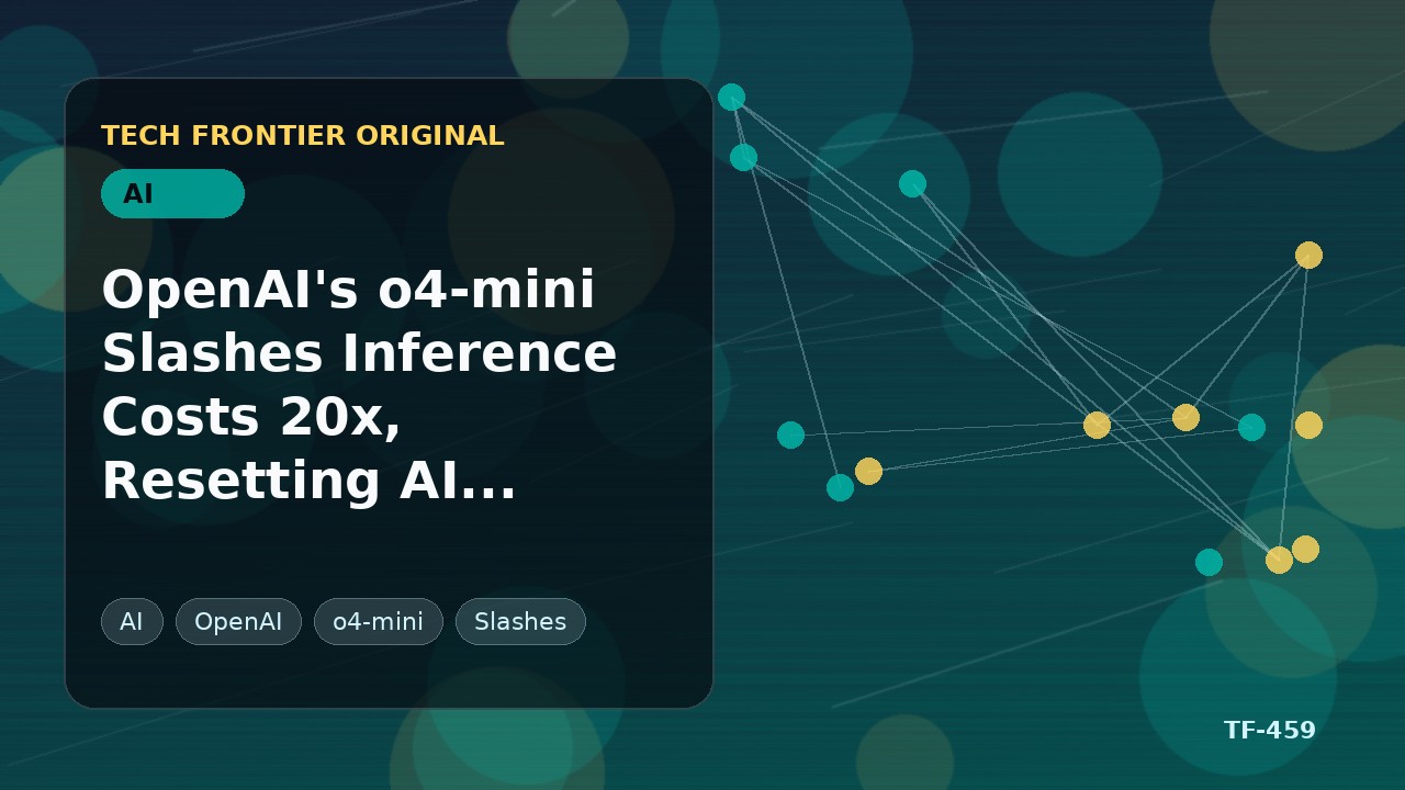 OpenAIのo4-miniが推論コストを20分の1に削減し、AI経済をリセットする
