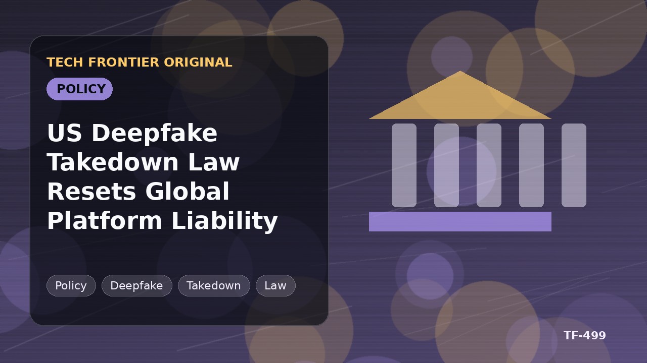 米国ディープフェイク削除法が世界のプラットフォーム責任をリセットする