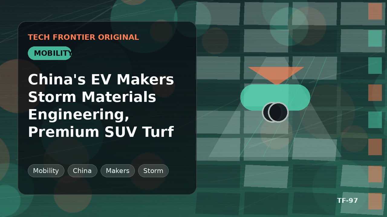 中国 EV メーカーが材料工学とプレミアム SUV 領域へ攻め込む